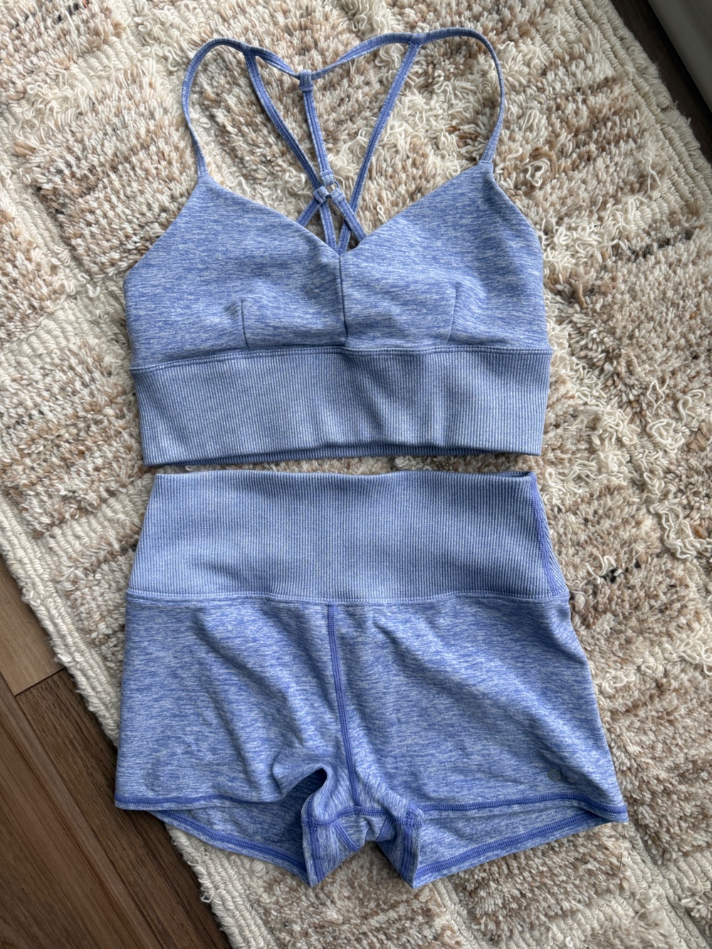 ALO Yoga Heathered indigo workout set